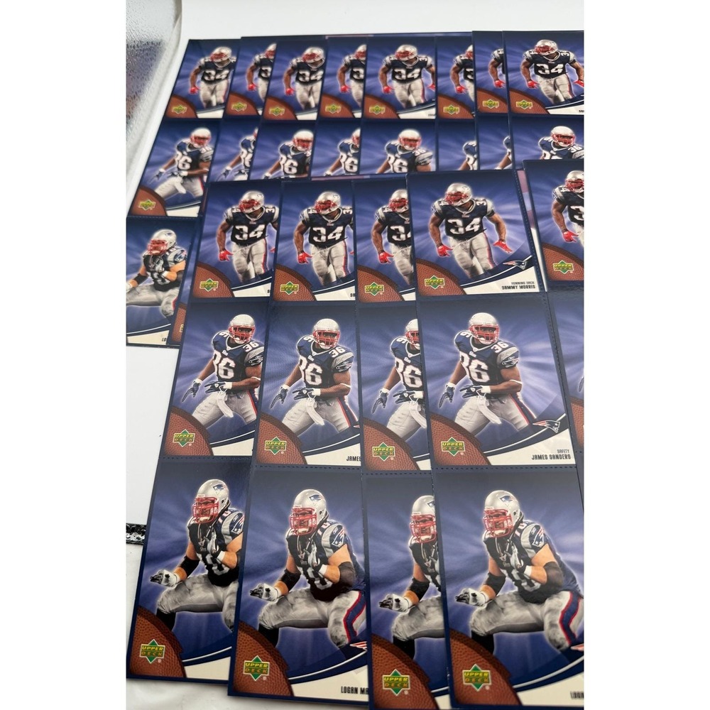 Lot of 12 2007 Upper Deck Boston Globe New England Patriots Sheet 3 Moss Bruschi - Picture 2 of 5